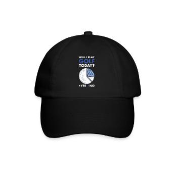 Sport Will I Play Golf - Baseballkappe - Schwarz/Schwarz - Vorne