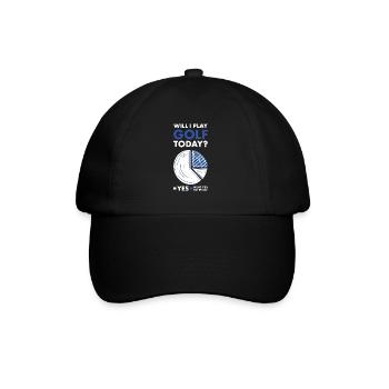 Sport Will I Play Golf - Baseballkappe - Schwarz/Schwarz - Vorne