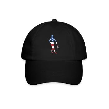 Baton Twirler Us Flag Baton Twirling - Baseball Cap - black/black - Front