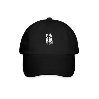 Husky Love - Baseballkappe - Schwarz/Schwarz - Vorne