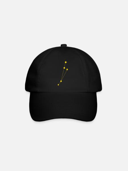 Sternzeichen Widder - Baseballkappe - Schwarz/Schwarz