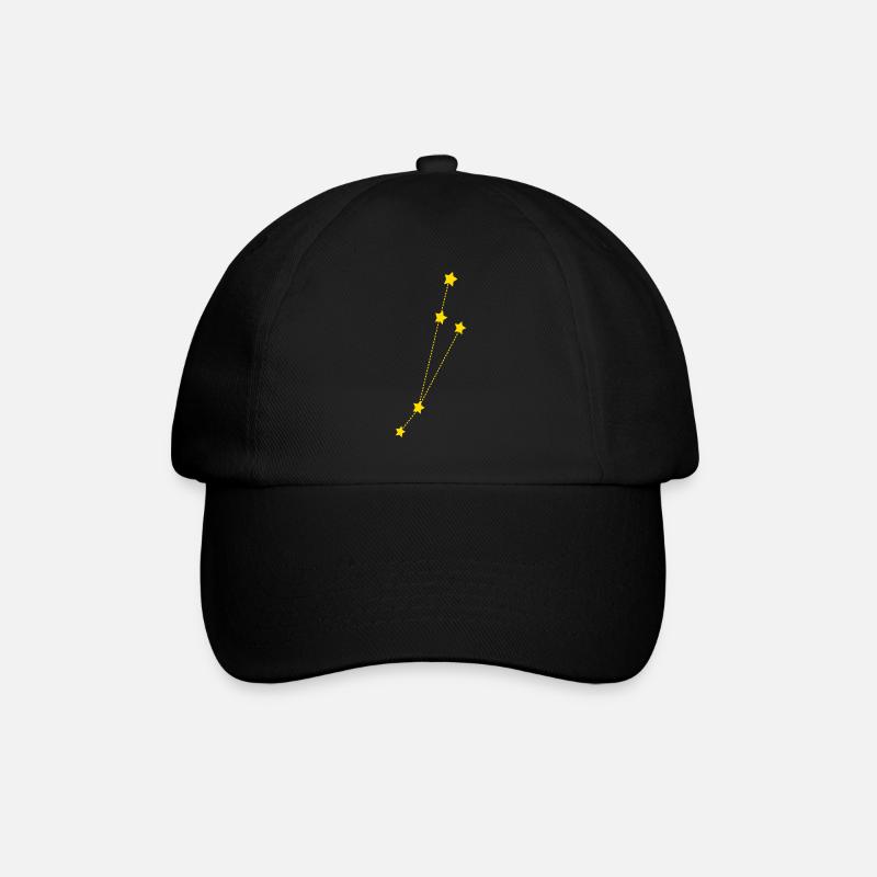 Sternzeichen Widder - Baseballkappe - Schwarz/Schwarz