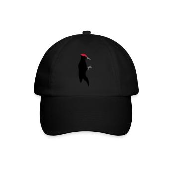 Schwarzspecht - Baseballkappe - Schwarz/Schwarz - Vorne