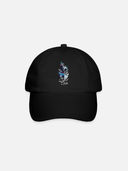 feather - Baseball Cap - black/black