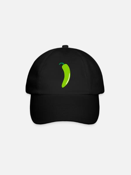 Green Chilli Pepper - Baseball Cap - black/black