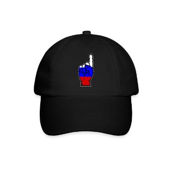Russia flag number 1 - Baseball Cap - black/black - Front