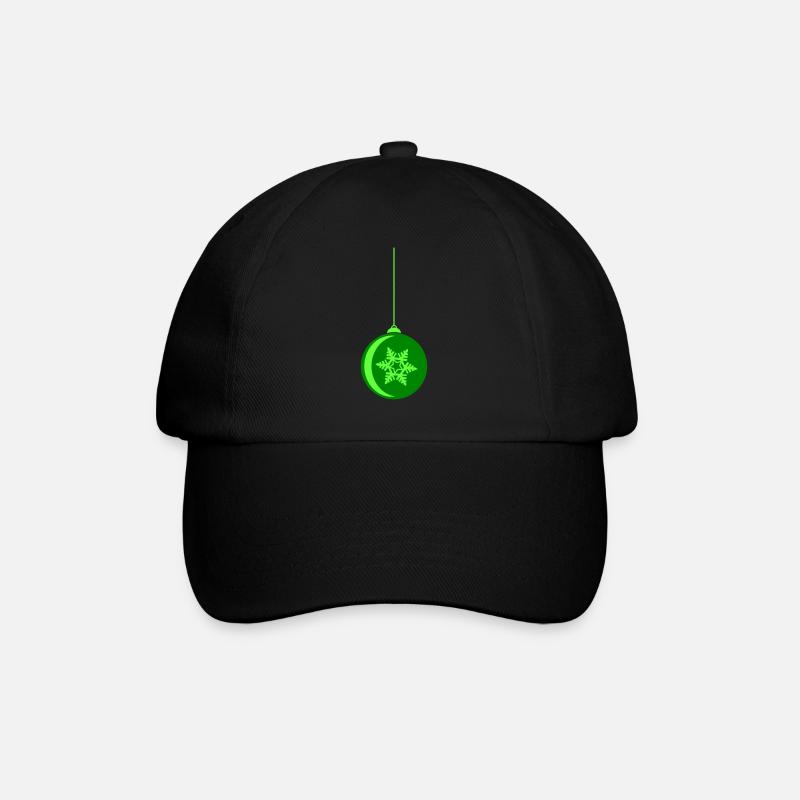 weihnachtskugel stern - Baseballkappe - Schwarz/Schwarz
