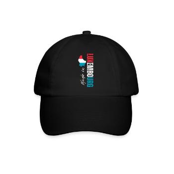 Hergestellt in Luxemburg, vertikales Design - Baseballkappe - Schwarz/Schwarz - Vorne