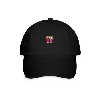 Hippie At Heart Blumen Blume 70er 60er Jahre - Baseballkappe - Schwarz/Schwarz - Vorne