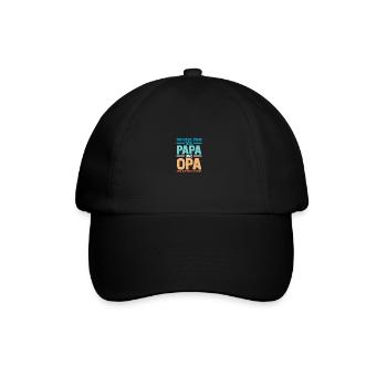 Ich Habe Zwei Titel Papa Und Opa - Baseballkappe - Schwarz/Schwarz - Vorne