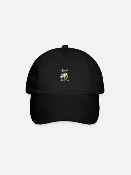 Müde Spruch Kuh Kühe Schlafanzug Morgenmuffel - Baseballkappe - Schwarz/Schwarz