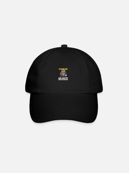 Schnauze! Ich hatte Nachtschicht Kaffee Eule - Baseballkappe - Schwarz/Schwarz