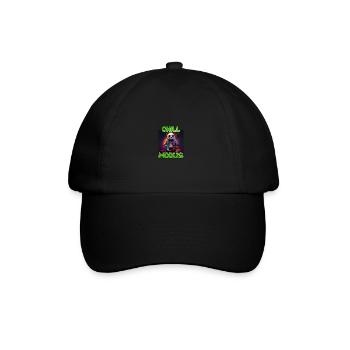 Chill Modus Pandabär Bambus Bär Überraschung - Baseballkappe - Schwarz/Schwarz - Vorne