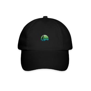 Drôles de dictons tondeuse à gazon - Casquette classique - noir/noir - Devant