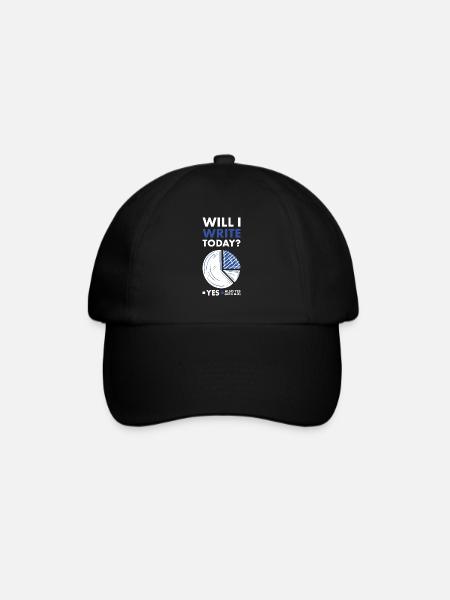 Writer Will I Write Today - Baseballkappe - Schwarz/Schwarz