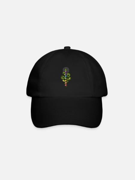 Kundalini-Chakren - Baseballkappe - Schwarz/Schwarz
