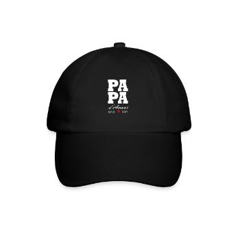 Papa d amour depuis 2021 - Casquette classique - noir/noir - Devant