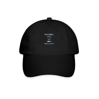 Tolles tätowiertes T-Shirt - Baseballkappe - Schwarz/Schwarz - Vorne