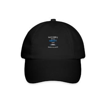 T-shirt Pongiste Génial - Casquette classique - noir/noir - Devant