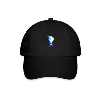 EDM - Alien - Glitch Rave Style - Baseballkappe - Schwarz/Schwarz - Vorne