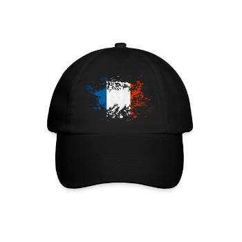 france eclaboussure - Casquette classique - noir/noir - Devant