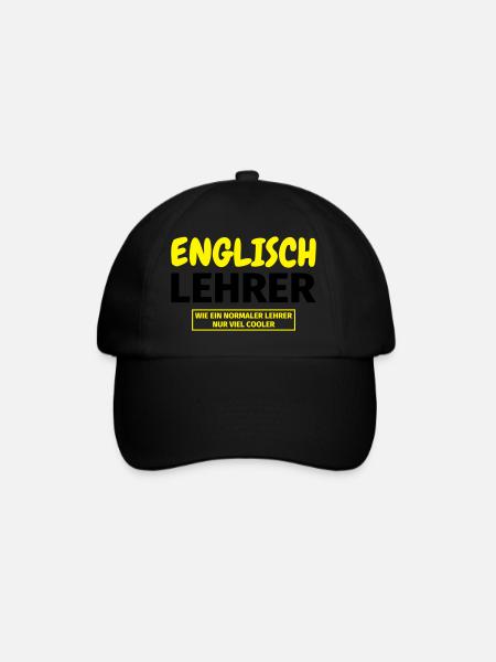 Englischlehrer Geschenk - Baseballkappe - Schwarz/Schwarz