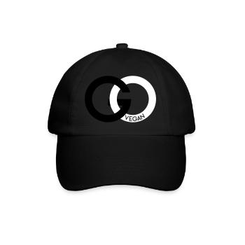 GO VEGAN SIGN - Baseballkappe - Schwarz/Schwarz - Vorne