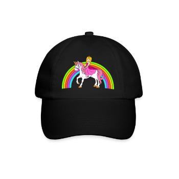Einhorn - Baseballkappe - Schwarz/Schwarz - Vorne
