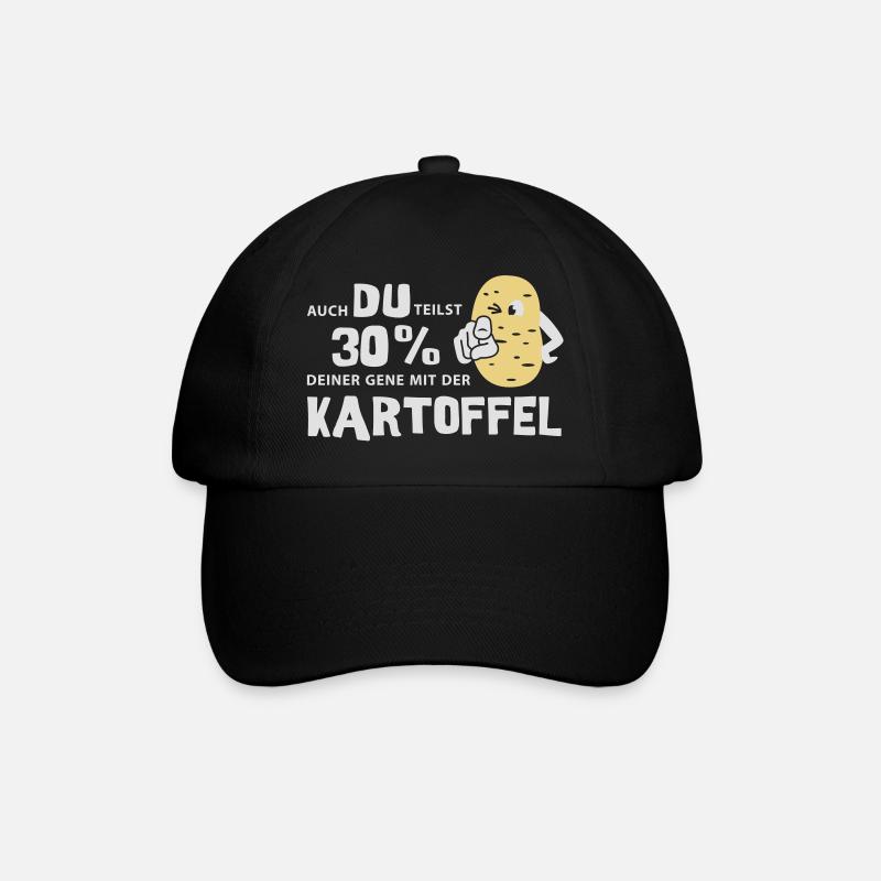 Kartoffel Gene - Baseballkappe - Schwarz/Schwarz