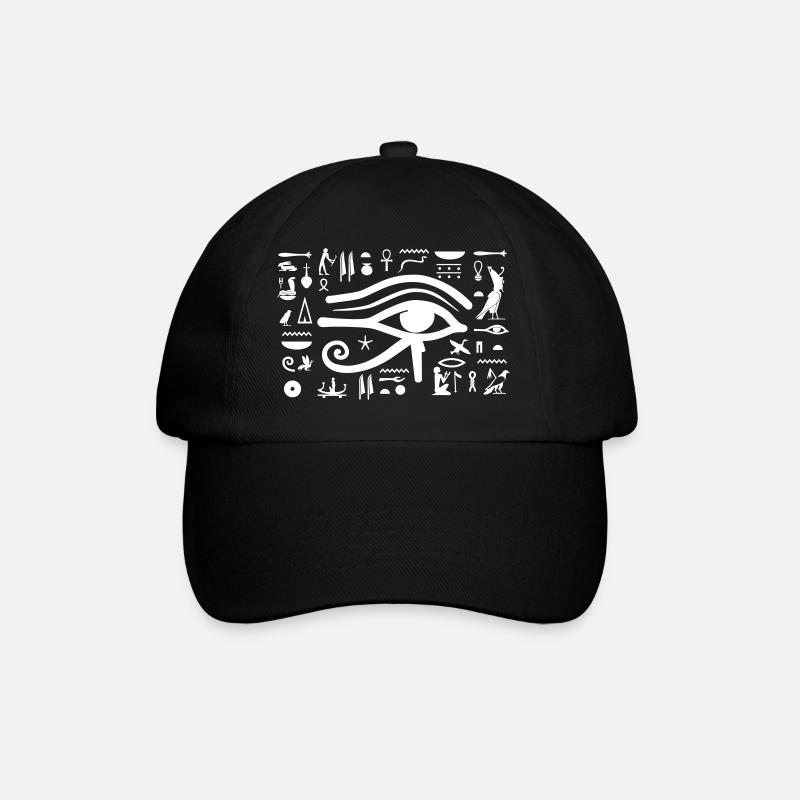 HORUS Hieroglyphen - Baseballkappe - Schwarz/Schwarz