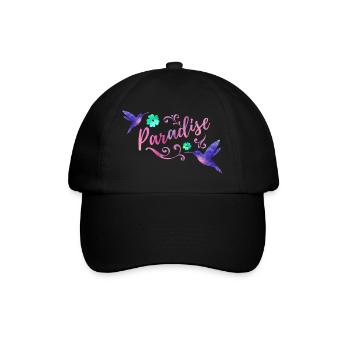 Paradise watercolor - Baseball Cap - black/black - Front