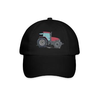 Traktor rot Landwirtschaft - Baseballkappe - Schwarz/Schwarz - Vorne