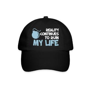 Funny Quotes. Quote. Humor. gift - Baseball Cap - black/black - Front