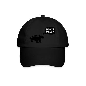 honey_badger_dont_care_2 - Baseball Cap - black/black - Front