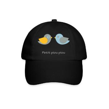 petit piou piou bébé - Baseball Cap - black/black - Front