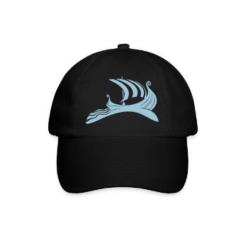 Viking Viking boat ship - Baseball Cap - black/black - Front