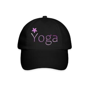 yoga Meditation Geschenk Geschenkidee - Baseballkappe - Schwarz/Schwarz - Vorne