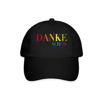 Ein Herzliches Dankeschön sagen - Baseballkappe - Schwarz/Schwarz - Vorne