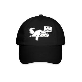 Angry Cat - Baseball Cap - black/black - Front