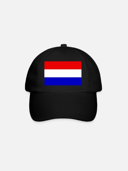 Holland Flagge - Baseballkappe - Schwarz/Schwarz