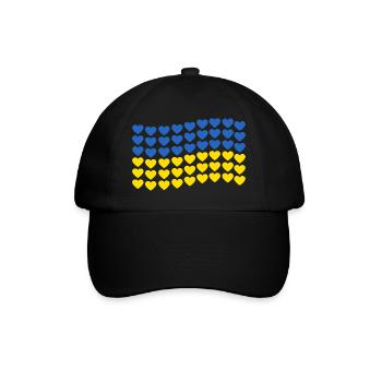 Drapeau ukrainien coeur drapeau ukrainien Kiev - Casquette classique - noir/noir - Devant