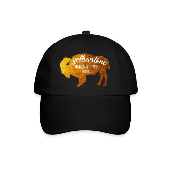 Yellowstone Bison gold color - Baseball Cap - black/black - Front