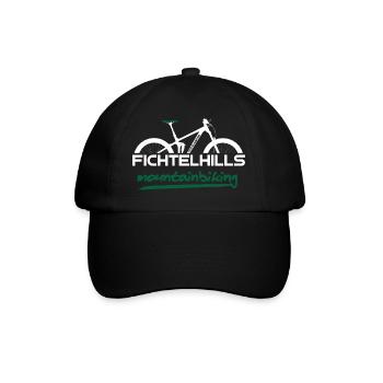 Fichtelhills Fully mountainbike Fichtelgebirge - Baseballkappe - Schwarz/Schwarz - Vorne
