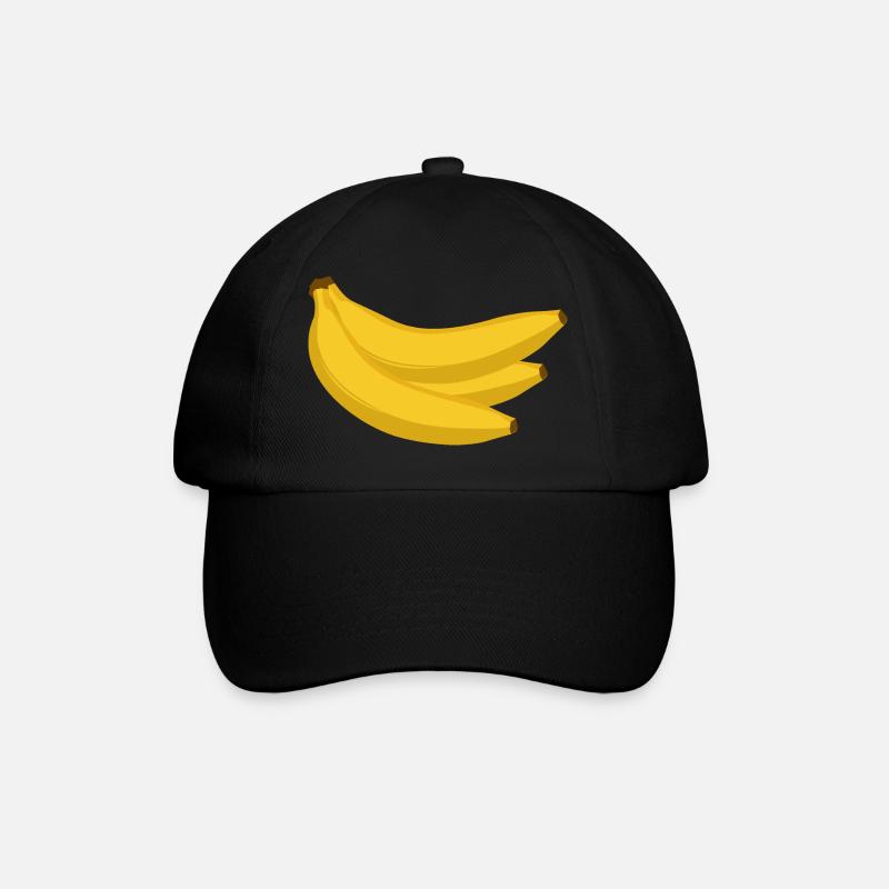 Bananen - Baseballkappe - Schwarz/Schwarz