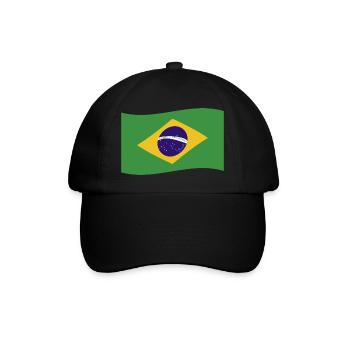 Brésil Drapeau Brésilien Drapeau Brésilien pays - Casquette classique - noir/noir - Devant