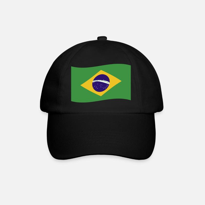 Brésil Drapeau Brésilien Drapeau Brésilien pays - Casquette classique - noir/noir