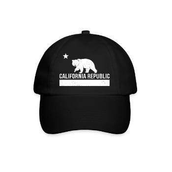 California Republic State Flag - Baseball Cap - black/black - Front