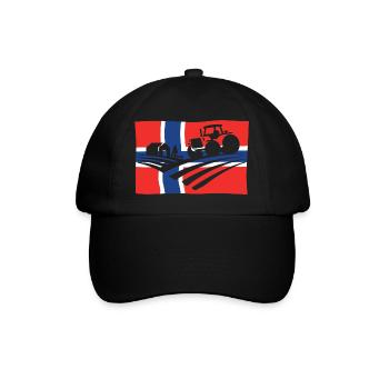 Norvège Tracteur Agriculture - Casquette classique - noir/noir - Devant