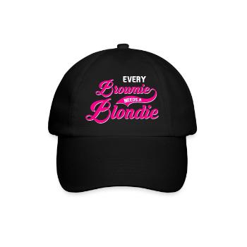 Every Brownie Needs A Blondie - Baseball Cap - black/black - Front