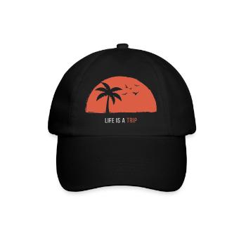 LIFE IS A TRIP - Baseball Cap - black/black - Front